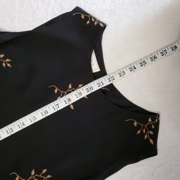 Vintage Silk Sleeveless Button Back Blouse Top Leopard Print Size 10 Field Manor - Picture 11 of 12